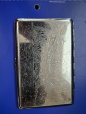 Mayell  England Gibraltar Silver Tone Metal Vintage Cigarette Case-Tobacciana picture