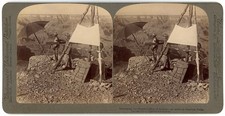 ARIZONA STEREOVIEW - Grand Canyon - Surveyors With Gear - Underwood SCARCE picture