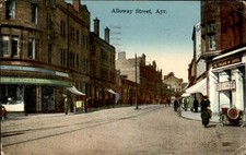 Ayr Scotland Street Scene Alloway Street The Milton c1920s-30s Vintage Postcard picture