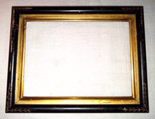 circa 1890 Antique Black and Gold Frame for 5.25