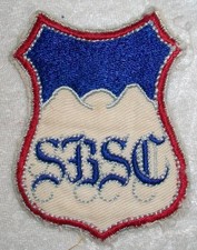 Vintage Embroidered SBSC Sugar Bowl Ski Club California Fabric Shield Ski Patch picture