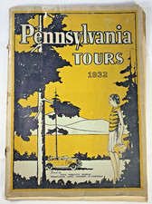 RARE 1932 PENNSYLVANIA TOURS STATE PUBLICITY BUREAU MAPS ADVERTISING ETC WOW VTG picture