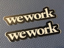 2 Rare Authentic wework Office Sticker Workspace Meeting Rooms Coworking Space picture