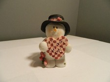 Mr. Love I Love You snowman Snowonders figurine Sarah's Attic No box picture