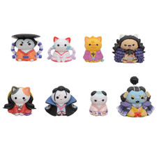 8Pcs One Piece Q Version Figures – Luffy, Zoro, Ace, Sabo, Shanks Cat Toys Set picture