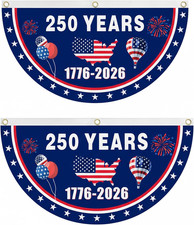 2-Pack 250th American Anniversary Flags 1776-2026 - USA 250th Outdoor Bunting Fl picture