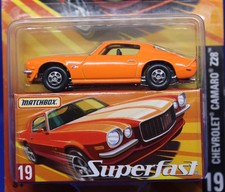 New 2005 MATCHBOX SUPERFAST Chevrolet Camaro Z28 Orange; Number 19 picture