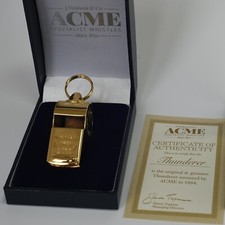 ACME Thunderer No. 58 Gold Plated Brass Whistle - Birmingham Special Edition picture