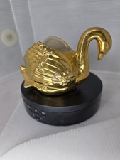 Vintage Warranted 22K Gold Swan Planter Figurine USA Ceramic Hand Decorated picture