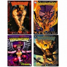Hawkman & Hawkgirl DC Comic TPB Lot (4 Books) - Wings of Fury, Golden Eagle, Maw picture