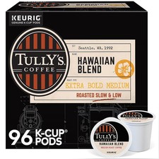 Tully's Hawaiian Blend Coffee Keurig  K-Cup Pods, Medium Roast, 96/Carton (66064 picture