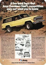1978 JEEP CHEROKEE CHIEF SUV 4-Wheel Drive 4x4 DECORATIVE REPLICA METAL SIGN picture