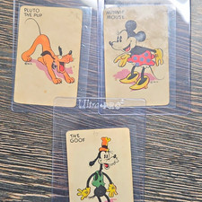 Disney 1937 Old Made  3-Card Lot Pluto the Pup Minnie Mouse Goofy Vintage 🔥 picture