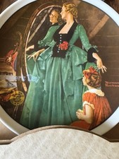 1984 NORMAN ROCKWELL MOTHERS DAY PLATE GRANDMA'S COURTING DRESS KNOWLES VTG picture