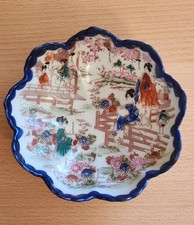 Vintage Japanese Porcelain Dish Torii Nippon Geisha Gate of Honor 1920s Plate picture