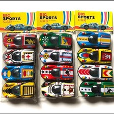 Lot of 12 Vintage Japanese Tin Cars BIG SPORTS CAR Friction colorful Toy Showa picture