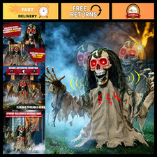 Spooky Halloween Animatronic Zombie Groundbreaker Outdoor Decor - Red Eyes, Cree picture