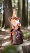 Be Whimsical  Get Yourself A Wizard Candle Holding Crystal Ball.  picture