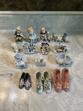 Lot Vtg Occupied Japan Ceramic Porcelain Miniatures Mini Figurines Shoes Baskets picture