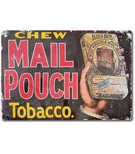 Mail Pouch Tobacco Sign Vintage Looking  MAIL POUCH Chew Metal Barn TOBACCO picture