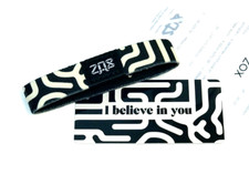 ZOX **I BELIEVE IN YOU** Silver Single Medium Wristband w/Card NIP picture