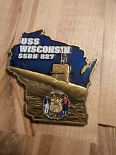 USS Wisconsin SSBN 827 Columbia Class EB General Dynamics Challenge Coin picture