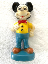 Mickey Mouse Plastic Figurine Hong Kong Original Red Bowtie Disney World 6