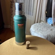Vintage 1954 1950’s Stanley Thermos Vacuum “Super-Vac” Antique With Cork Rare picture