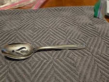 Rogers Cutlery Slotted Stainless Serving Spoon. picture