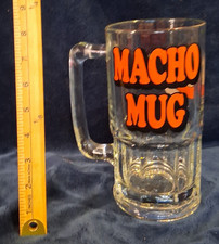 Vintage 1979 Ziggy MACHO MUG Heavy Glass Beer Stein 32 oz Tom Wilson 2.94lb picture