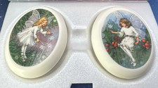 Vtg 1980s Avon Enchanted Land Fairy Soap Set 2 Bars 3 oz Fairies Decor NOS w Box picture
