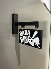 Bada Bing Refrigerator Magnet 3D Printed Sopranos Sign Inspired TV Show Decor picture