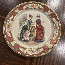 Two D Victorian Dutch Ceramic Collector Plate Holland Round Multicolor picture