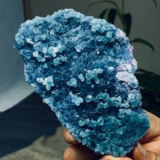 168G Natural transparent purpleblue cubic fluorite mineral crystal sample/China picture