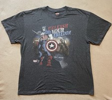 Harley-Davidson Marvel Captain America Unleash Your Freedom XL Gray T-Shirt picture