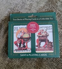 1996 Norman Rockwell Saturday Evening Post Limited Edition Santa Playing Cards picture