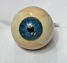 Vtg Eye Ball Keychain Blue Iris Oddity Key Charm picture