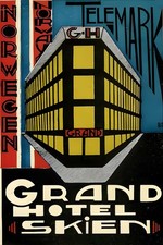 Norway Grand Hotel Skien Poster - 1920s Design 🇳🇴✨ Retro Home Decor 24x36” - picture