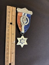 Vintage N.E.O.P. New England Order of Protection Medal Badge PINBACK picture