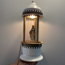 Vintage 1970s Mary Rain Oil Table Top Lamp 16” - light works motor runs picture