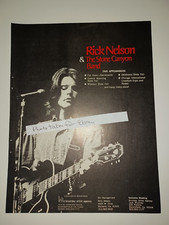 Rick Nelson & The Stone Canyon Band, Johnnie Ray 1973 8x11 Magazine Ad picture