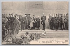 1918 Belgium WWI King Albert I Pantheon de la Guerre Postcard picture
