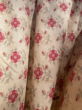 Antique French Ditsy Floral Curtain Panel Vintage 1930s Fabric Cottagecore Drape picture
