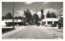 Pass-a-Grille Beach FL Florida Street Scene Cline RPPC Photo Postcard COPY picture
