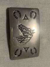Chambers Belt Company Horse Head and Horse Shoes Belt Buckle picture