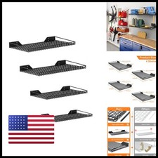 Walmann Garage Wall Shelf 4 Mixed-Size Wall-Mounted Storage Shelves Garage picture