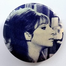 Vintage 1970s 1980s BARBRA STREISAND button Funny Girl pin NM movie badge 1.25
