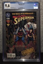SUPERMAN #106 CGC 9.6- DC Universe Logo Jurgens Frenz. Scratch Free Slab Unopene picture