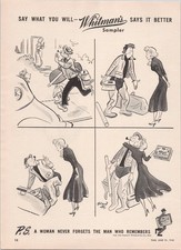 Whitman's 1948 Original Print Ad Sampler Vintage Magazine Page picture