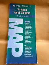 Vintage Virginia West Virginia State Map Rand McNally 2000 Transportation picture